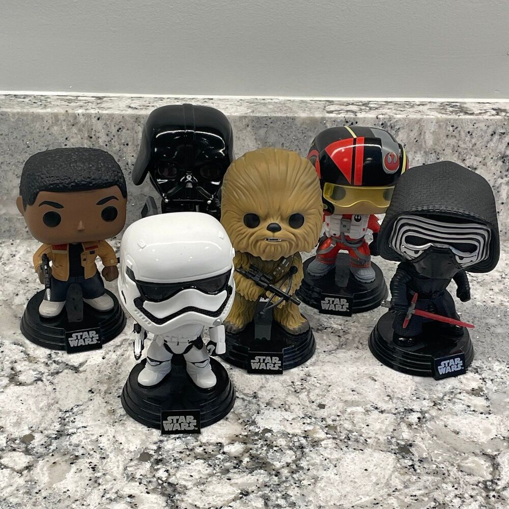 Lot Funko Pop Star Wars Bobble Head Collectible Figures Set 6